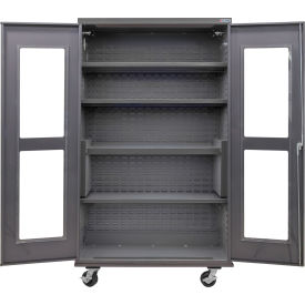 GoVets Clear-View Configurable Mobile Charging Cabinet 48