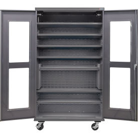 GoVets Clear-View Configurable Mobile Charging Cabinet 48