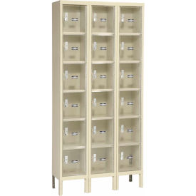 GoVets™ 6-Tier 18 Door Clear View Locker 36
