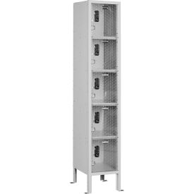 GoVets 5-Tier 5 Door Clear View Locker Digital Lock 12