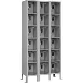 GoVets 6-Tier 18 Door Clear View Locker Digital Lock 36