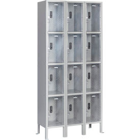 GoVets 4-Tier 12 Door Clear View Locker Digital Lock 36