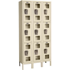 GoVets™ 3-Tier 9 Door Clear View Locker 36