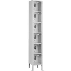 GoVets 6-Tier 6 Door Clear View Locker Digital Lock 12