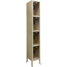 GoVets 4-Tier 4 Door Clear View Locker Digital Lock 12