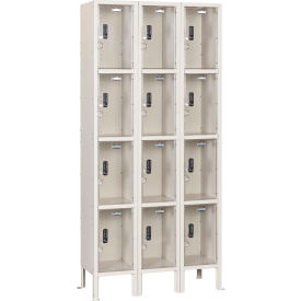 GoVets 4-Tier 12 Door Clear View Locker Digital Lock 36