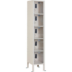 GoVets 5-Tier 5 Door Clear View Locker Digital Lock 12