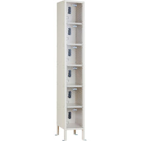 GoVets 6-Tier 6 Door Clear View Locker Digital Lock 12