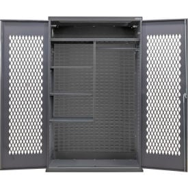 GoVets Configurable Ventilated Combination Charging Cabinet48Wx24Dx78HGray4 Shelf 009S709