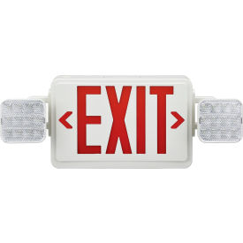 GoVets™ Combo LED Emergency Exit Sign Red Letters Ceiling & Wall Mount 781500