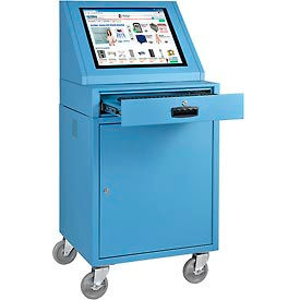GoVets™ Mobile LCD Console Computer Cabinet Blue 115BL273
