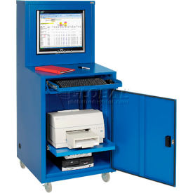 GoVets™ LCD Industrial Computer Cabinet Blue Unassembled 190BL249