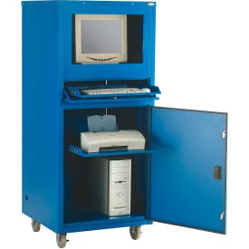 GoVets™ Deluxe Mobile Security Cabinet Blue Unassembled 197BL239