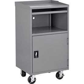 GoVets™ Mobile Computer Workstation Dark Gray Unassembled 561GY694