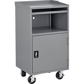GoVets™ Mobile Computer Workstation Dark Gray Assembled 561GYA694