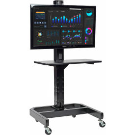 GoVets™ LCD/Plasma Mobile Cart - Black 192BK239