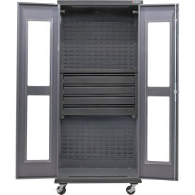 GoVets Configurable Clear-View Mobile Drawer Cabinet 36