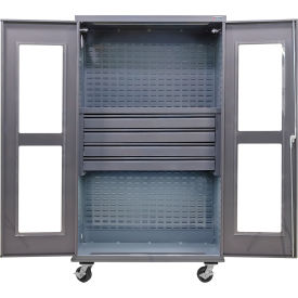GoVets Configurable Clear-View Mobile Drawer Cabinet 48