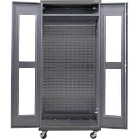 GoVets Configurable Clear-View Mobile Wardrobe Cabinet 36