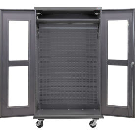 GoVets Configurable Clear-View Mobile Wardrobe Cabinet 48