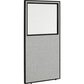 Interion® Office Partition Panel with Partial Window 36-1/4