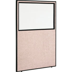 Interion® Office Partition Panel With Partial Window 48-1/4