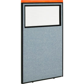 Interion® Deluxe Office Partition Panel with Partial Window 36-1/4