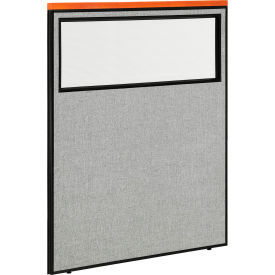 Interion® Deluxe Office Partition Panel with Partial Window 48-1/4