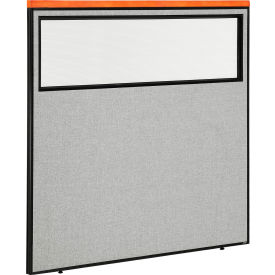 Interion® Deluxe Office Partition Panel with Partial Window 60-1/4