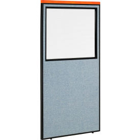 Interion® Deluxe Office Partition Panel with Partial Window 36-1/4