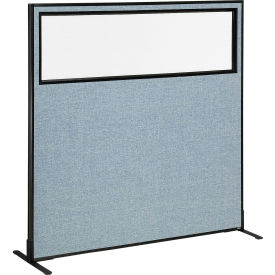 Interion® Freestanding Office Partition Panel with Partial Window 60-1/4