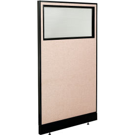 Interion® Office Partition Panel with Partial Window & Raceway 36-1/4