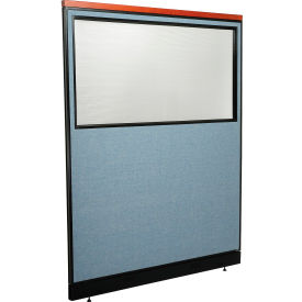 Interion® Deluxe Office Partition Panel w/Partial Window & Raceway 60-1/4