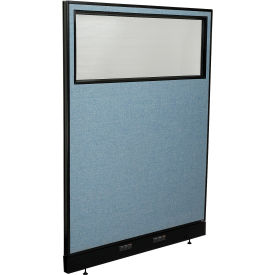 Interion® Electric Office Partition Panel with Partial Window 48-1/4