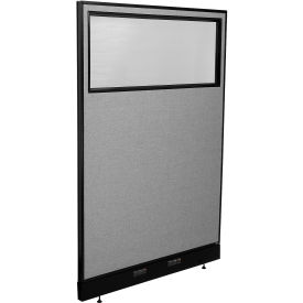 Interion® Electric Office Partition Panel with Partial Window 48-1/4
