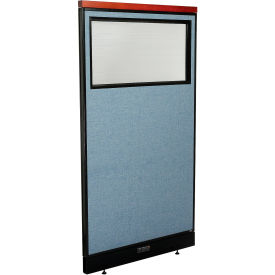 Interion® Deluxe Electric Office Partition Panel with Partial Window 36-1/4