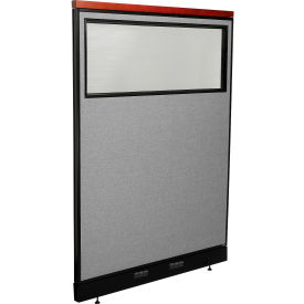 Interion® Deluxe Electric Office Partition Panel with Partial Window 48-1/4