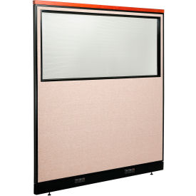 Interion® Deluxe Electric Office Partition Panel with Partial Window 60-1/4