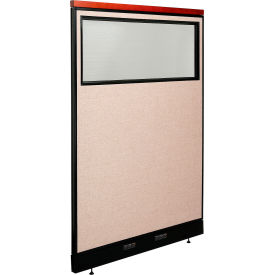 Interion® Deluxe Electric Office Partition Panel with Partial Window 48-1/4