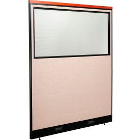 Interion® Deluxe Electric Office Partition Panel with Partial Window 60-1/4
