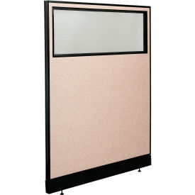 Interion® Office Partition Panel with Partial Window & Pass-Thru Cable 48-1/4
