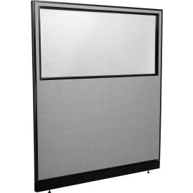 Interion® Office Partition Panel with Partial Window & Pass-Thru Cable 60-1/4