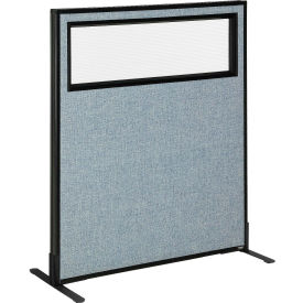Interion® Freestanding Office Partition Panel with Partial Window 36-1/4
