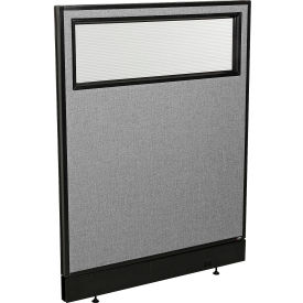 Interion® Office Partition Panel with Partial Window & Pass-Thru Cable 36-1/4