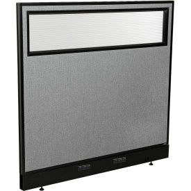 Interion® Electric Office Partition Panel with Partial Window 48-1/4