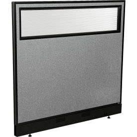 Interion® Office Partition Panel with Partial Window & Raceway 48-1/4