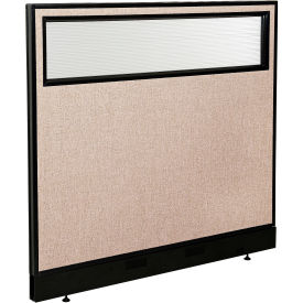 Interion® Office Partition Panel with Partial Window & Pass-Thru Cable 48-1/4