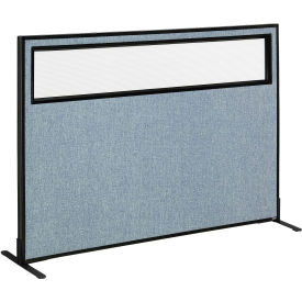 Interion® Freestanding Office Partition Panel with Partial Window 60-1/4