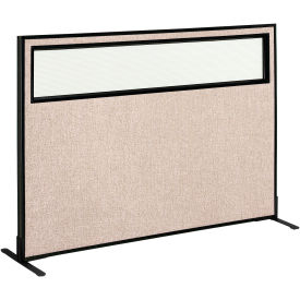 Interion® Freestanding Office Partition Panel with Partial Window 60-1/4