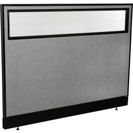 Interion® Office Partition Panel with Partial Window & Pass-Thru Cable 60-1/4